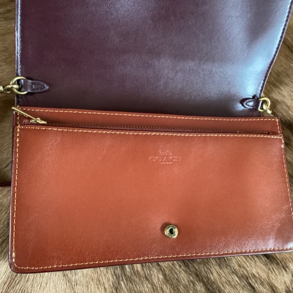 Authentic Hayden Foldover Crossbody Clutch In Coach Monogram Signature Canvas - Picture 8 of 11